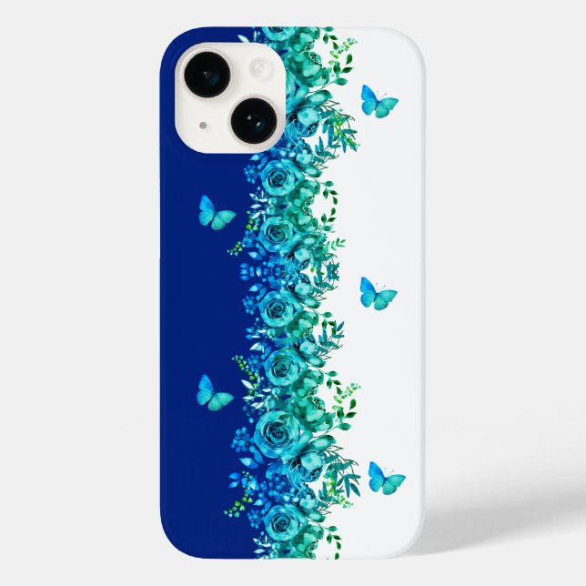 Coques Case-Mate iPhone Blue Petal Symphony Phone Case (Verso)