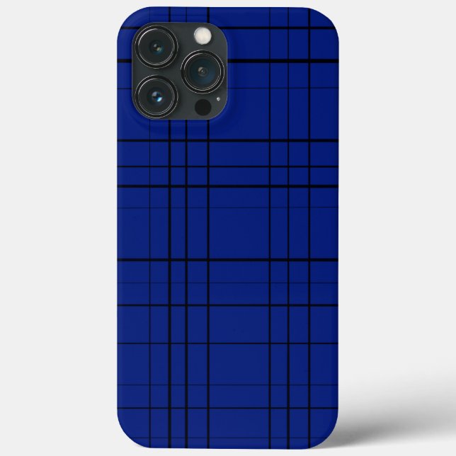 Coques Case-Mate iPhone Blue plaid (Verso)