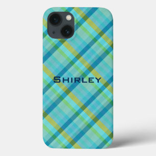 Case-Mate iPhone Case Blue Plaid par Shirley Taylor