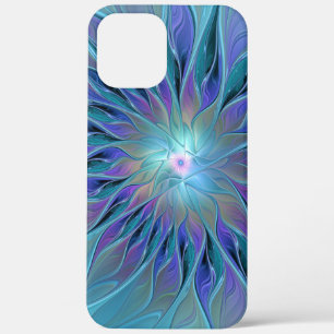 Case-Mate iPhone Case Blue Purple Flower Dream Abstrait Fractal Art