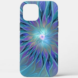 Case-Mate iPhone Case Blue Purple Flower Dream Abstrait Fractal Art