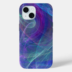 Coque Case-Mate iPhone Blue Purple Turquoise Airy Abstraction
