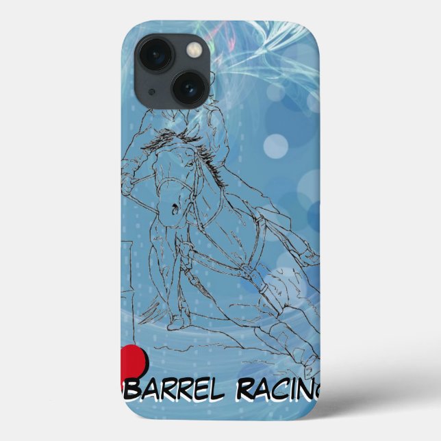 Coques Case-Mate iPhone Blue Rain Heart Barrel Racing (Verso)
