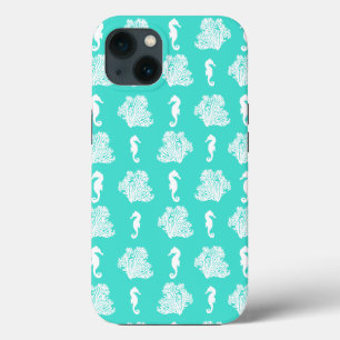 Case-Mate iPhone Case Blue Seahorses Plage Côtière