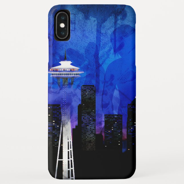 Coques Case-Mate iPhone Blue Seattle Washington. (Dos)