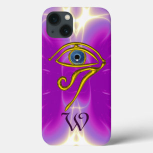 Coques Pour iPhone BLUE TALISMAN MONOGRAM rose Fuchsia violet