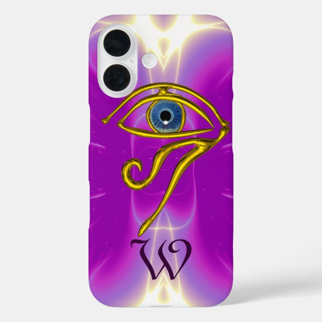 Coques Case-Mate iPhone BLUE TALISMAN MONOGRAM rose Fuchsia violet (Verso)