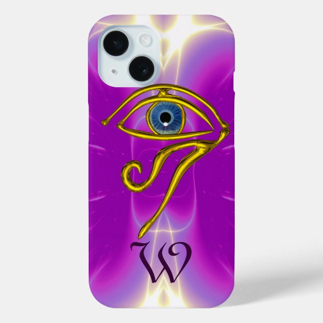 Coques Case-Mate iPhone BLUE TALISMAN MONOGRAM rose Fuchsia violet (Verso)
