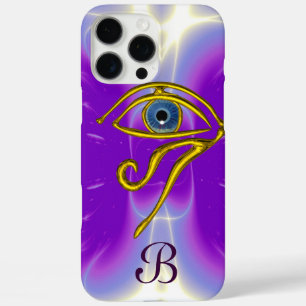 Coques iPhone 16 Pro Max BLUE TALISMAN MONOGRAM rose Fuchsia violet