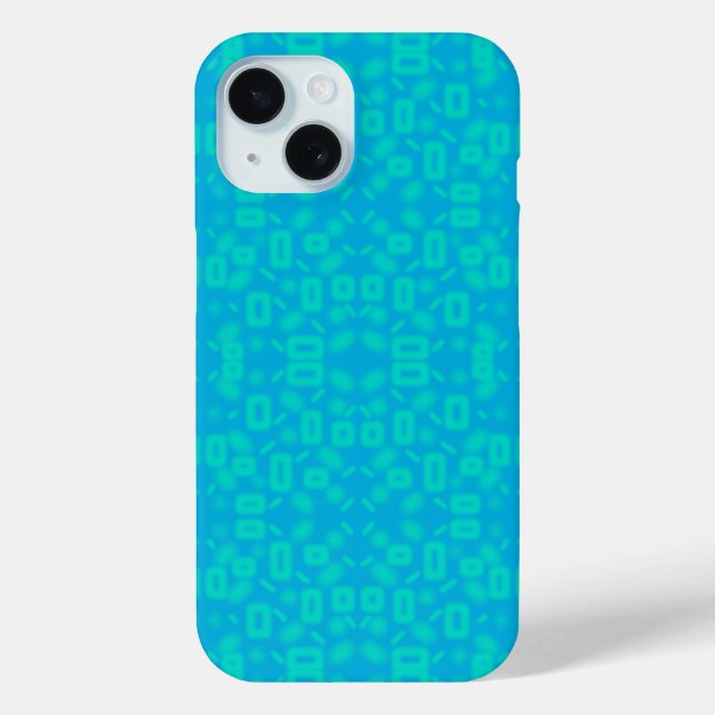 Coques Case-Mate iPhone Blue Turquoise Frosted Glass Motif Art Abstrait (Verso)