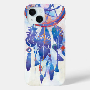 Coque Case-Mate iPhone Blue Watercolor Dreamcatcher Modern Boho