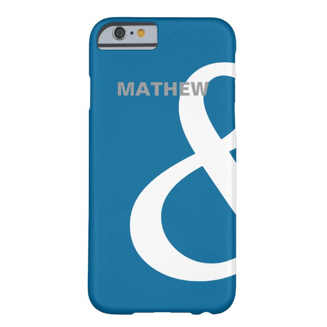 Coques Case-Mate iPhone Blue White Ampersand Looms Correspondant Gauche (Dos)