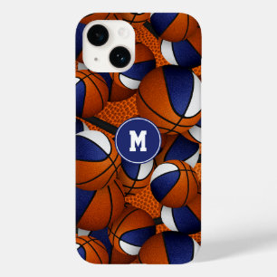 Coque Case-Mate iPhone Blue white équipe couleurs basketball motif