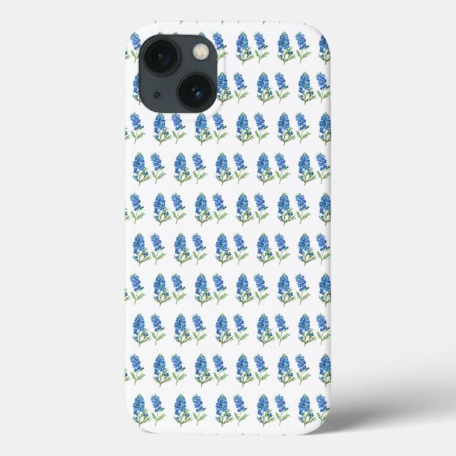 Coques Case-Mate iPhone Bluebonnets Texas Blue Flowers Aquarelle (Verso)