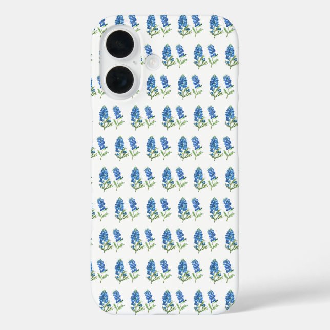Coques Case-Mate iPhone Bluebonnets Texas Blue Flowers Aquarelle (Verso)
