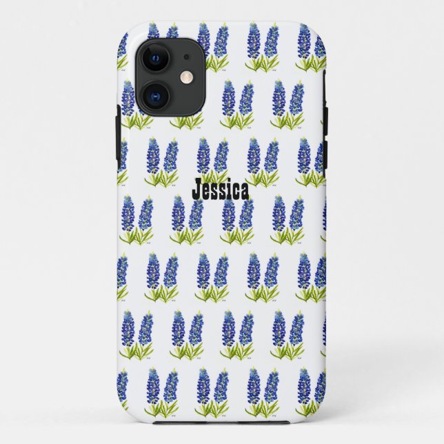 Coques Case-Mate iPhone Bluebonnets Texas Flowers Fleur sauvage Aquarelle (Dos)