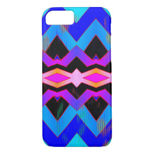 Coque Case-Mate iPhone Blues colorés Purples Magenta Motif géométrique