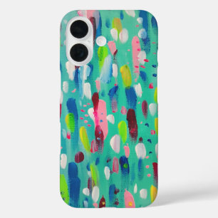 Coque Pour iPhone 16 Blues du printemps Abstrait