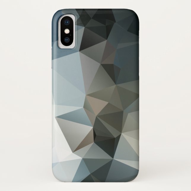 Coques Case-Mate iPhone Blues et Noirs Pyramide Abstraite Art (Dos)