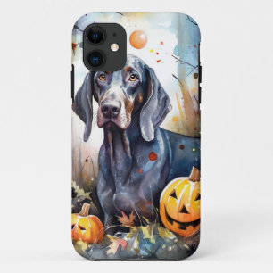 Case-Mate iPhone Case Bluetick Coonhound Halloween avec citrouilles effr