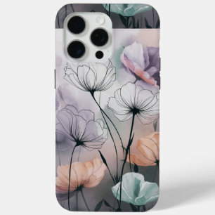 Coque Case-Mate iPhone Blush and Bloom : Fleurs d'encre pastel