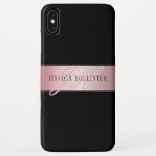 Case-Mate iPhone Case Blush Élégant Faux Or Rose Nom & Initiales