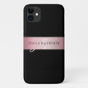 Case-Mate iPhone Case Blush Élégant Faux Or Rose Nom & Initiales