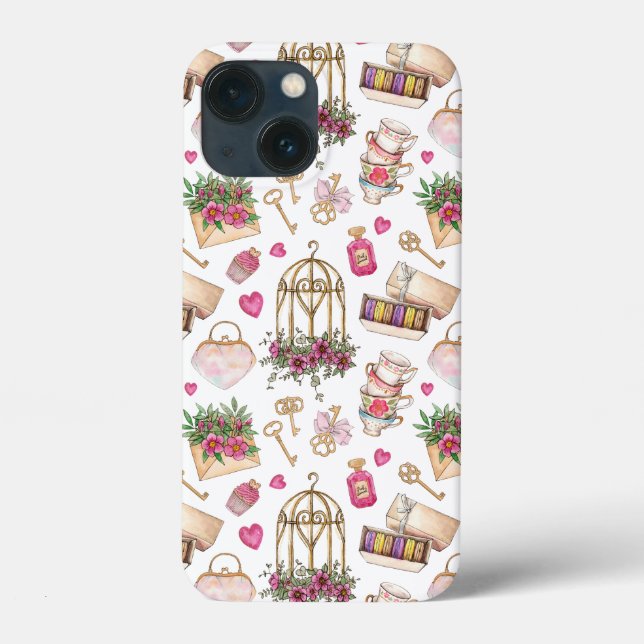 Coques Case-Mate iPhone Blush Moderne et Thé Party Blanc (Verso)