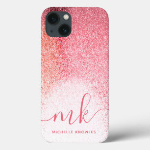 Case-Mate iPhone Case Blush Rose Gold Pailleté Monogramme Script