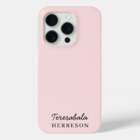 Blush Rose Monogramme Moderne Minimaliste Féminin