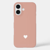 Blush Rose Simple Cœur Amour Moderne Minimaliste C