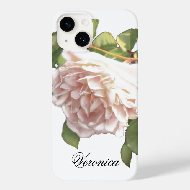 Coques Case-Mate iPhone Blushing Ivory Peach Rose (Verso)