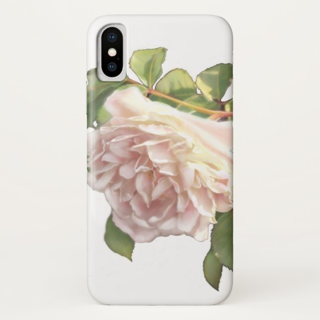 Coques Case-Mate iPhone Blushing Ivory Peach Rose (Dos)