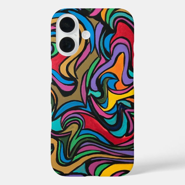 Coques Case-Mate iPhone Blustery Day-Hand Painted Abstract Art (Verso)