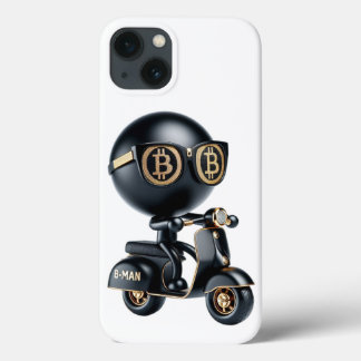 Case-Mate iPhone Case Bman sur un scooter, Bitcoin, par Natasha Us