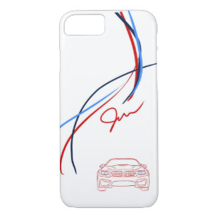 Coque iPhone 8/7 BMW M4 barre la caisse blanche de l'iPhone 7