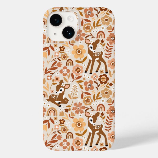 Coques Case-Mate iPhone Boeuf mignon cerf modèle floral (Verso)