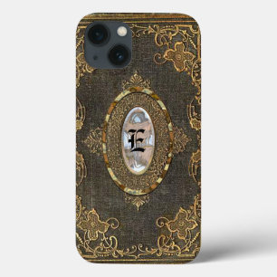 Etui iPhone 13 Bogging Classic Monogramme Ancien Style Livre