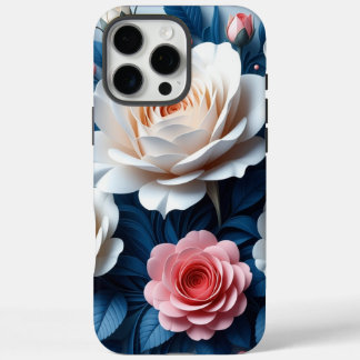 Coque iPhone 16 Pro Max Bohème Floral Art Parfait pour Cadeau Tough