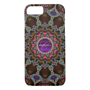 Coque iPhone 8/7 Bohème Tapisserie Art Monogramme