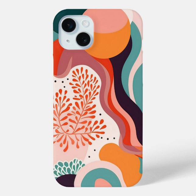 Coques Case-Mate iPhone Boho Abstract Minimalist Shape Colorful (Verso)