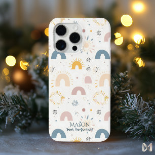 Coque Case-Mate iPhone Boho Arc-en-ciel et Soleil - Abstrait Minimaliste 