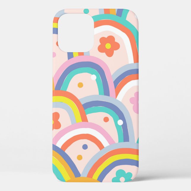 Coques Case-Mate iPhone Boho bébé été whimsical arc-en-ciel transparent pa (Verso)