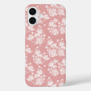 Coque Pour iPhone 16 Plus Boho blanc de corail blanc vintage