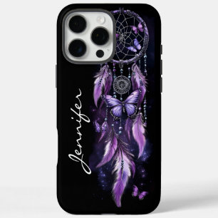 Coque iPhone 16 Pro Max Boho Butterfly Feather Dreamcatcher