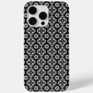 Coque Case-Mate iPhone Boho Chic noir et blanc motif floral