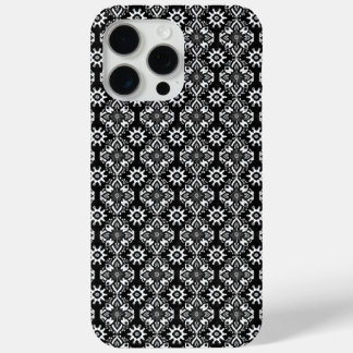 Coque Case-Mate iPhone Boho Chic noir et blanc motif floral