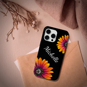 Coque Case-Mate iPhone Boho Daisies Botanique Rustique Noir