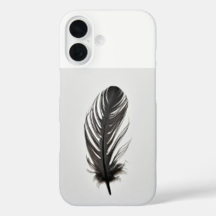 Coque Pour iPhone 16 Boho Feather Art Phone Case - Élégant minimaliste 