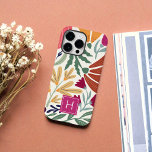 Coque Case-Mate iPhone Boho Retro Coloré Floral Simple Chic Monogramme<br><div class="desc">Retro Boho Colorful Floral Simple Chic Monogram iPhone 15 Pro Max Coque. Parfait comme cadeau personnalisé à une fille,  une fille,  un ami ou un fonctionnaire.</div>